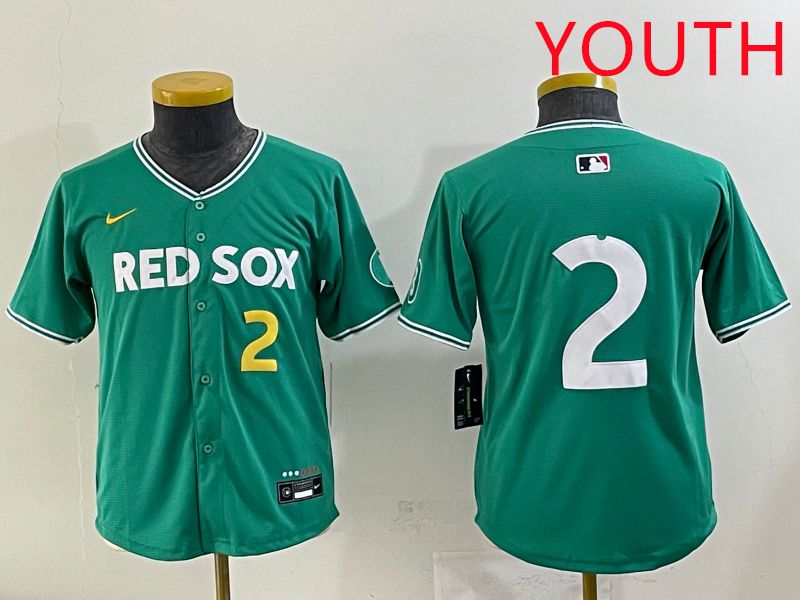 Youth 2025 Boston Red Sox #2 No Name Dark Green Joint Name Nike MLB Jersey style 15